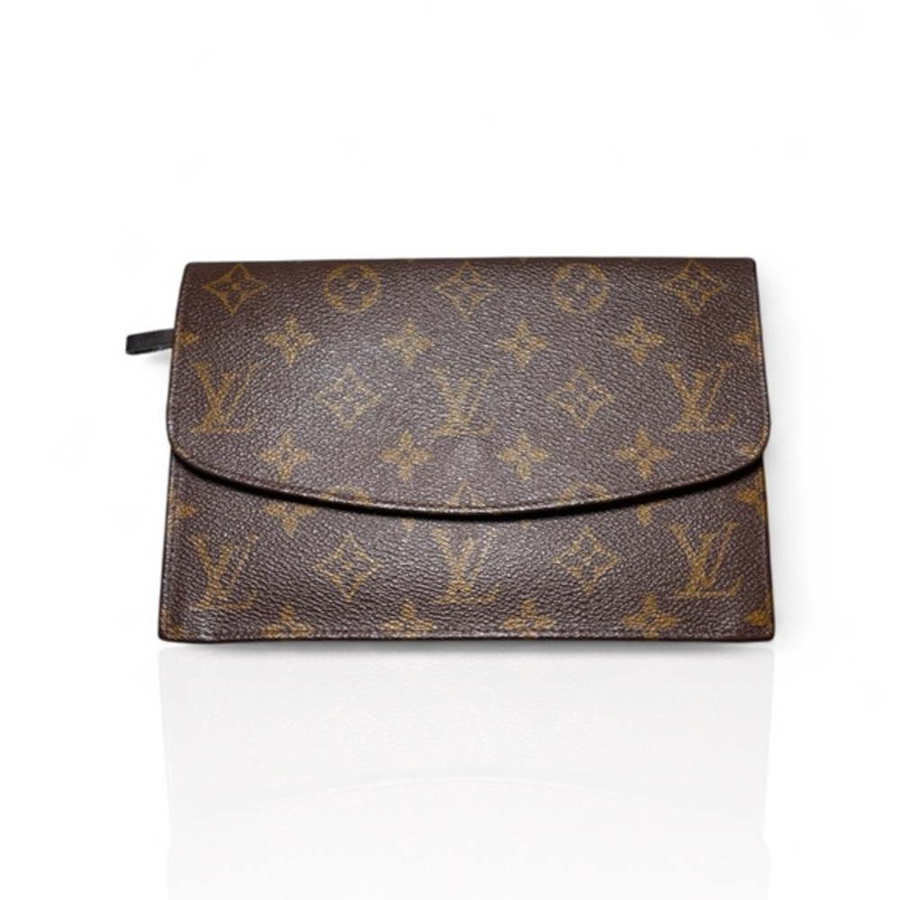 LOUIS VUITTON Pochette Rabat Brown Monogram Clutch (Pre-owned & Vintage)